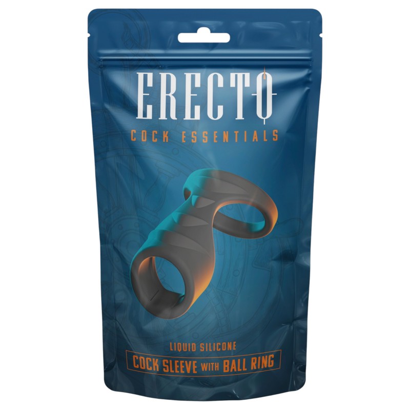 Erecto - 2in1 péniszgyűrű (fekete) 124943 termék bemutató kép