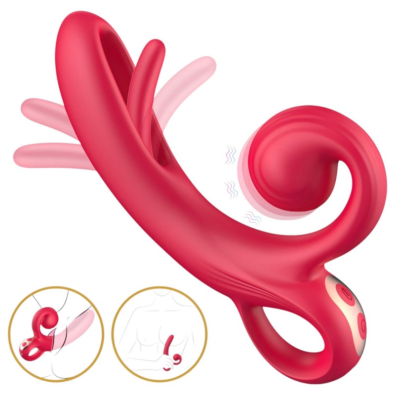 Erospace Sweet Play - csiklókaros vibrátor (piros) 170131 termék bemutató kép