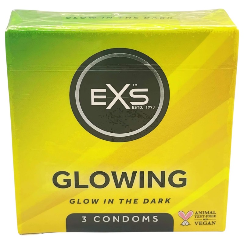 EXS Glow - világító óvszer (3db) 100255 termék bemutató kép