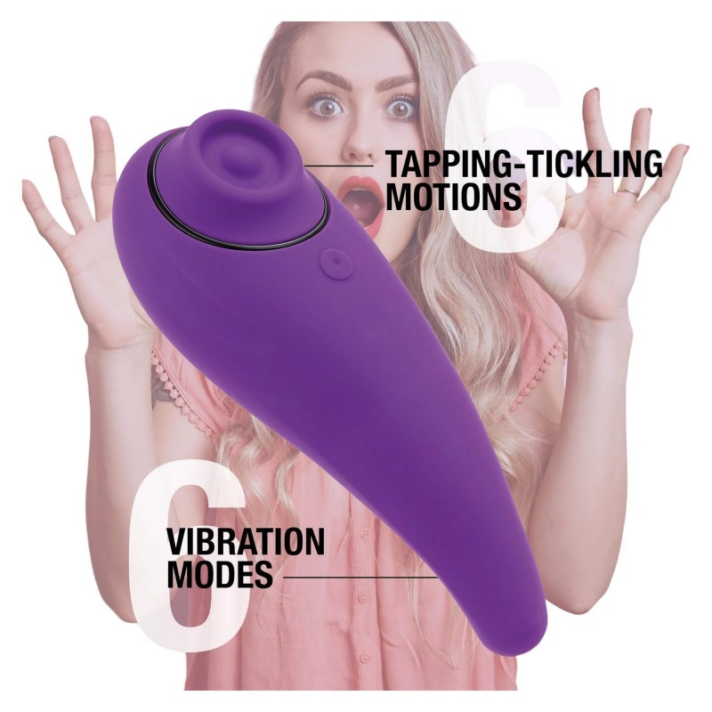 FEELZTOYS Femmegasm - akkus 2in1 csikló vibrátor, csiklóizgató (lila) 164967 termék bemutató kép