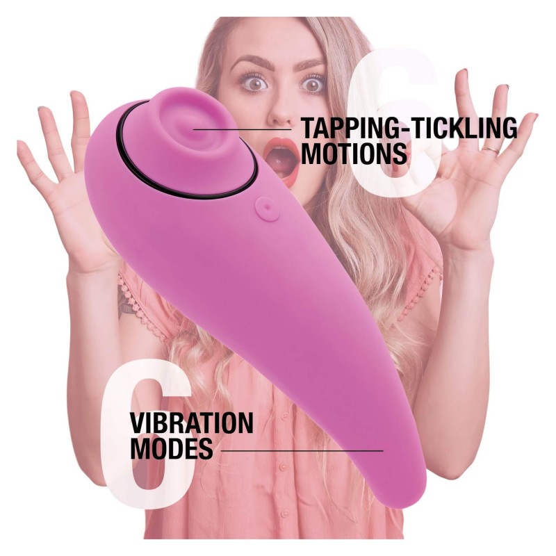 FEELZTOYS Femmegasm - akkus 2in1 csikló vibrátor (pink) 117535 termék bemutató kép