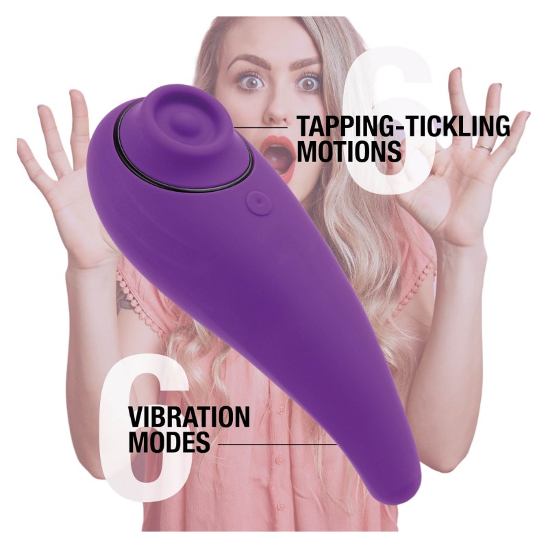 FEELZTOYS Femmegasm - akkus 2in1 csikló vibrátor (lila) 94848 termék bemutató kép