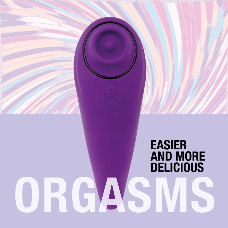 FEELZTOYS Femmegasm - akkus 2in1 csikló vibrátor (lila) 41417 termék bemutató kép