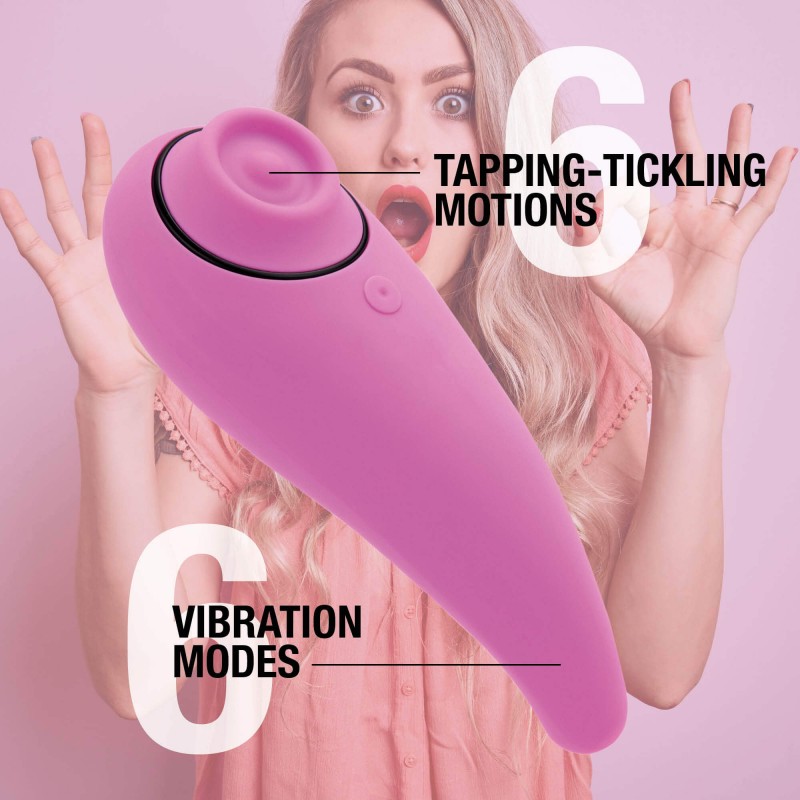 FEELZTOYS Femmegasm - akkus 2in1 csikló vibrátor (pink) 77081 termék bemutató kép
