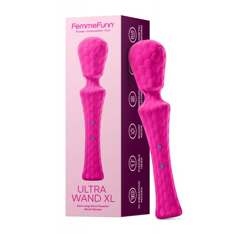 FemmeFunn Ultra Wand XL - prémium masszírozó vibrátor (pink) 88862 termék bemutató kép