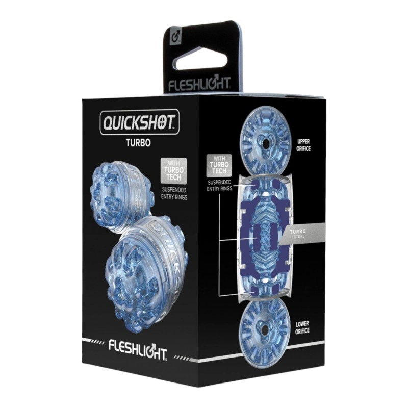 Fleshlight Quickshot Turbo - utazó maszturbátor (kék) 90355 termék bemutató kép
