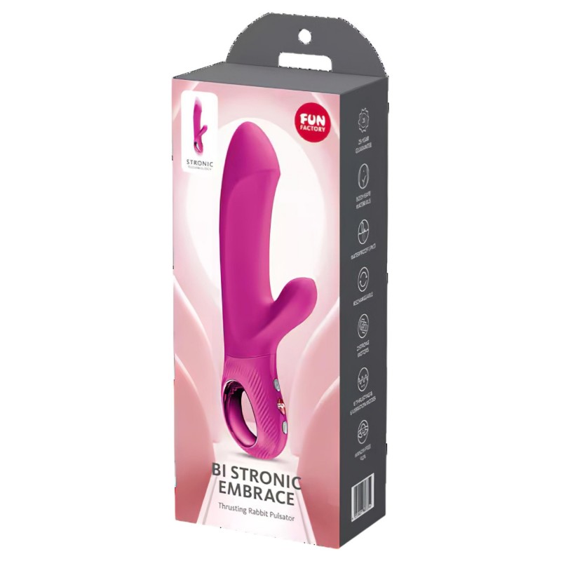 Fun Factory Bi Stronic Embrace - lökő csiklókaros vibrátor (rózsaszín) 148601 termék bemutató kép