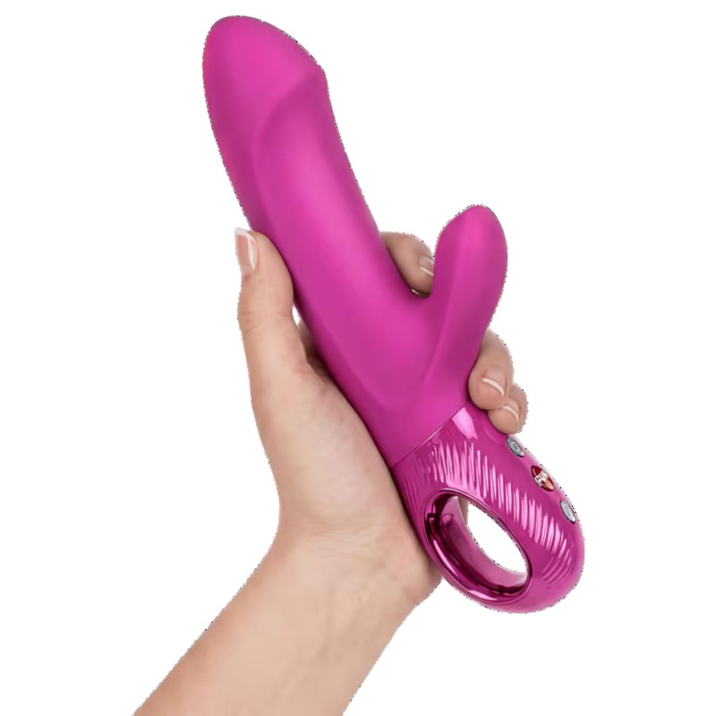 Fun Factory Bi Stronic Embrace - lökő csiklókaros vibrátor (rózsaszín) 148605 termék bemutató kép