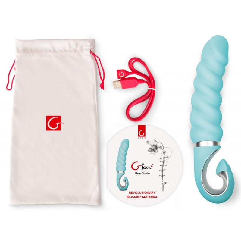 Gvibe G-jack 2- akkus, vízálló szilikon vibrátor (türkiz) 51046 termék bemutató kép