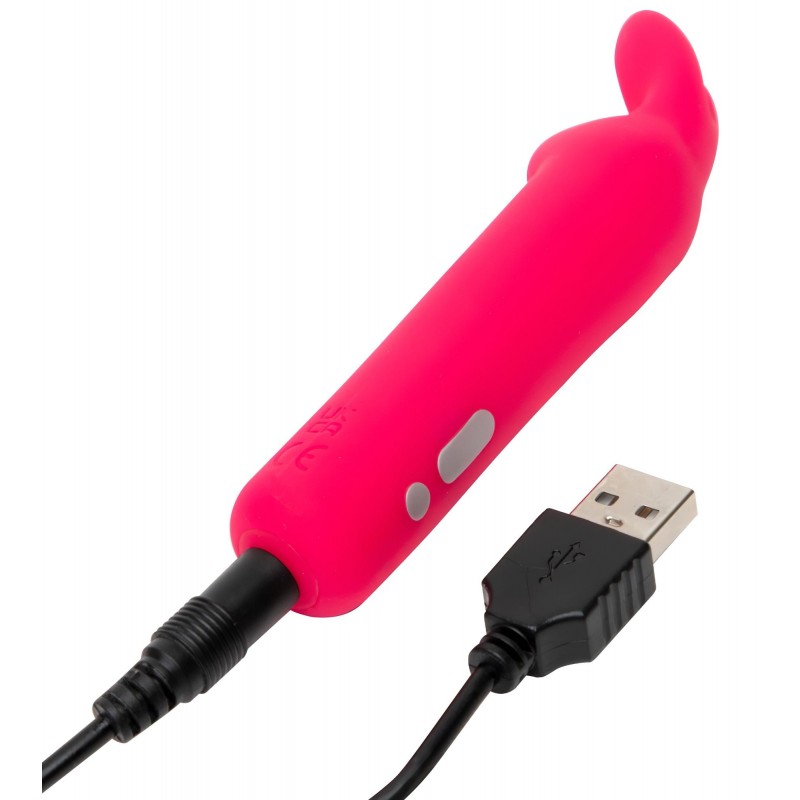 Happyrabbit Bullet - akkus, nyuszis rúdvibrátor, csiklóvibrátor (pink) 165441 termék bemutató kép