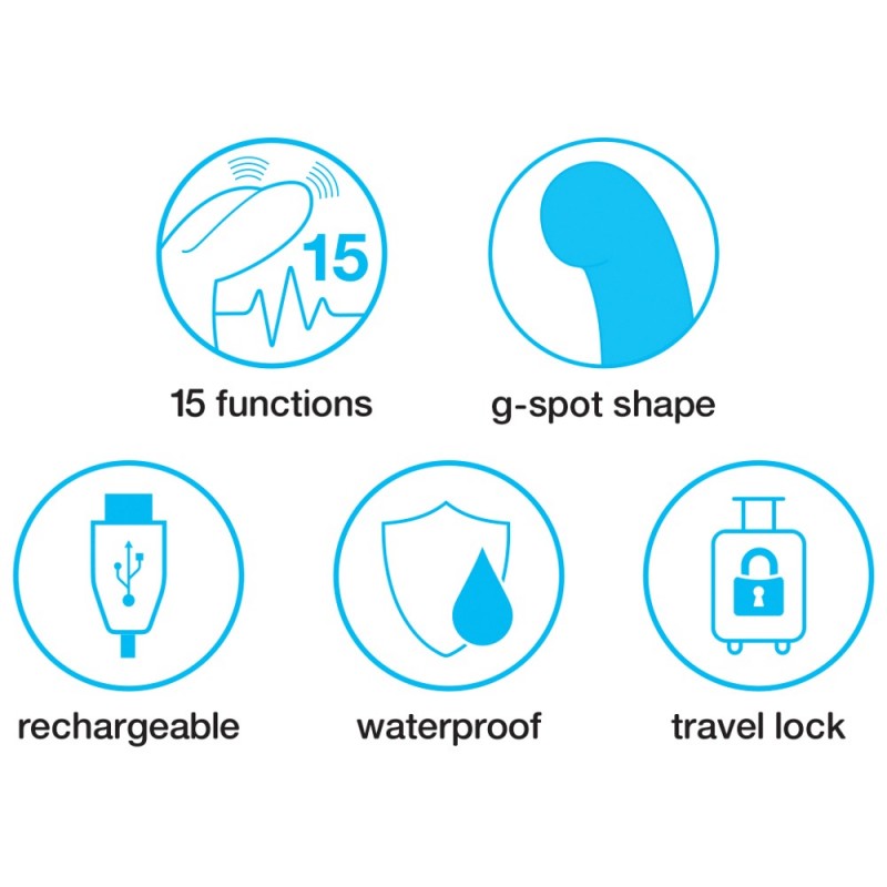 Happyrabbit G-Spot Slim - vibrátor (fekete) 81291 termék bemutató kép