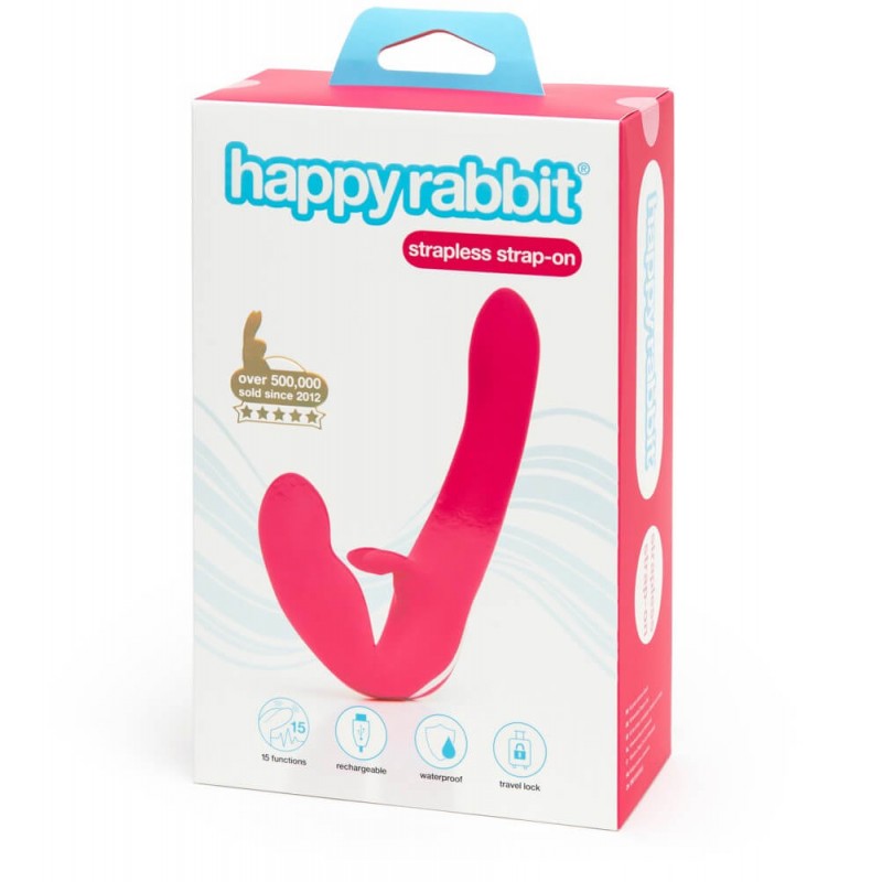 Happyrabbit Strapless - felcsatolható vibrátor (pink) 80584 termék bemutató kép