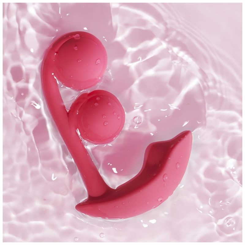 Honey Play Box Melody - okos, gyöngyös 2in1 vibrátor (piros) 127584 termék bemutató kép