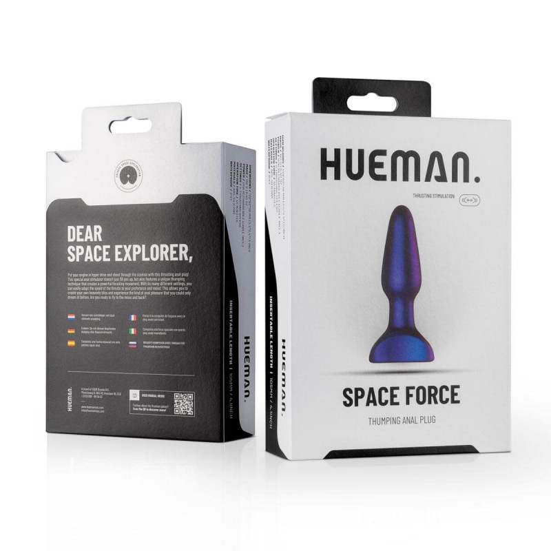 Hueman Space Force - vízálló, lökő anál vibrátor (lila) 42536 termék bemutató kép