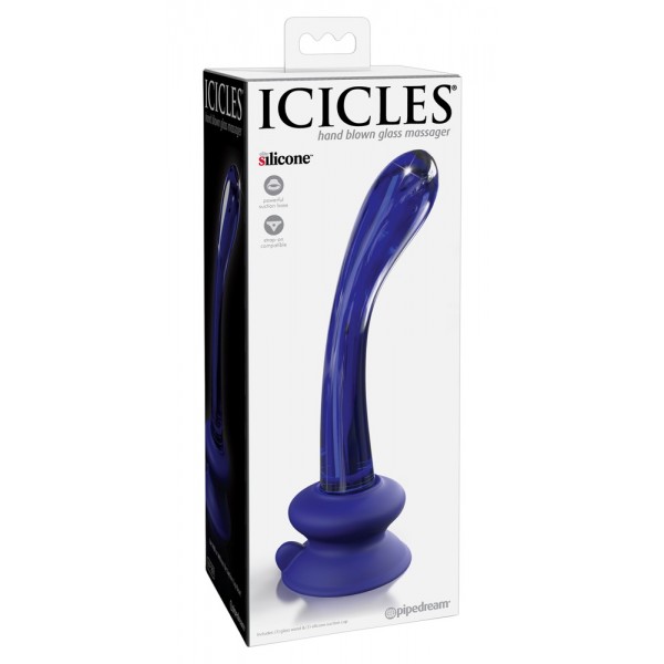 Icicles No. 89 - G+P-pont üveg dildó (kék)