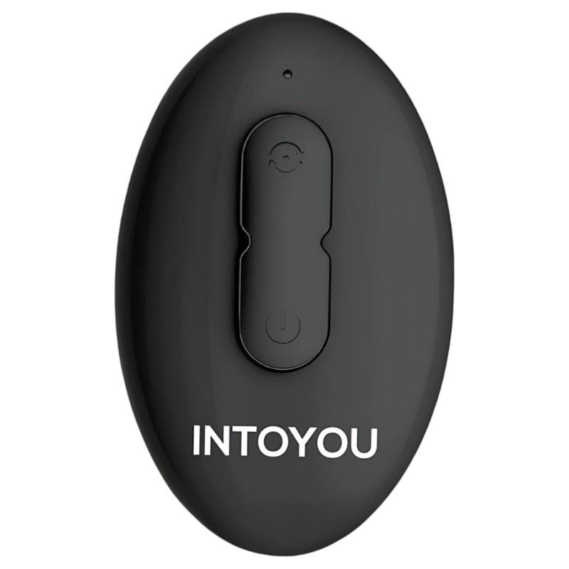 IntoYou Bruce - rádiós forgó prosztata vibrátor dupla gyűrűvel (fekete) 151811 termék bemutató kép