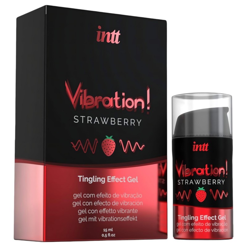Intt Vibration! - folyékony vibrátor - eper (15 ml) 133286 termék bemutató kép