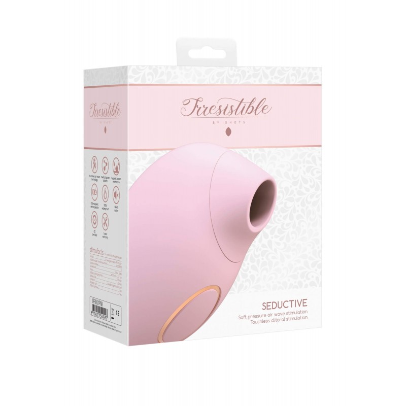 Irresistible Seductive - akkus, léghullámos csiklóizgató (pink) 55885 termék bemutató kép