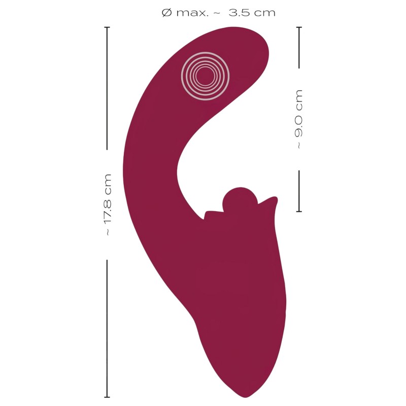 Javida - 3in1 nyelves vibrátor (piros) 103101 termék bemutató kép