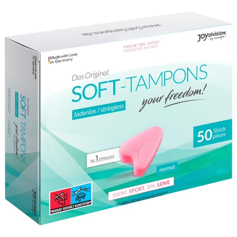 JoyDivision Soft-Tampons - zsinór nélküli puha tampon (50 db) 132579 termék bemutató kép