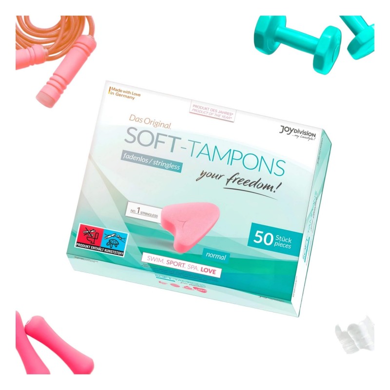 JoyDivision Soft-Tampons - zsinór nélküli puha tampon (50 db) 140298 termék bemutató kép