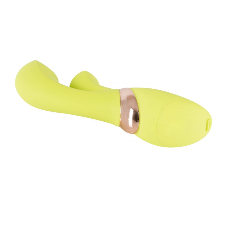 Jülie - vibrátor klitoriszkarral (sárgászöld) 9992 termék bemutató kép