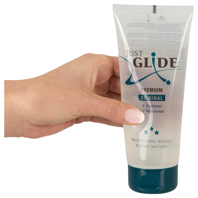 Just Glide Premium Original - vegán, vízbázisú síkosító (200 ml) 131453 termék bemutató kép