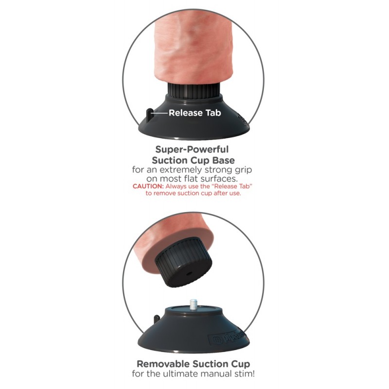 King Cock 8 - hajlítható, élethű vibrátor (25cm) 50509 termék bemutató kép