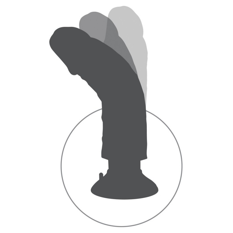 King Cock 8 - hajlítható, élethű vibrátor (25 cm) 50510 termék bemutató kép