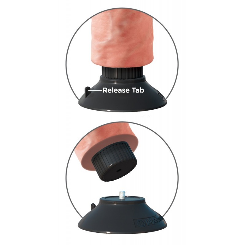 King Cock 9 - hajlítható, tapadókorongos vibrátor (26cm) - natúr 59981 termék bemutató kép