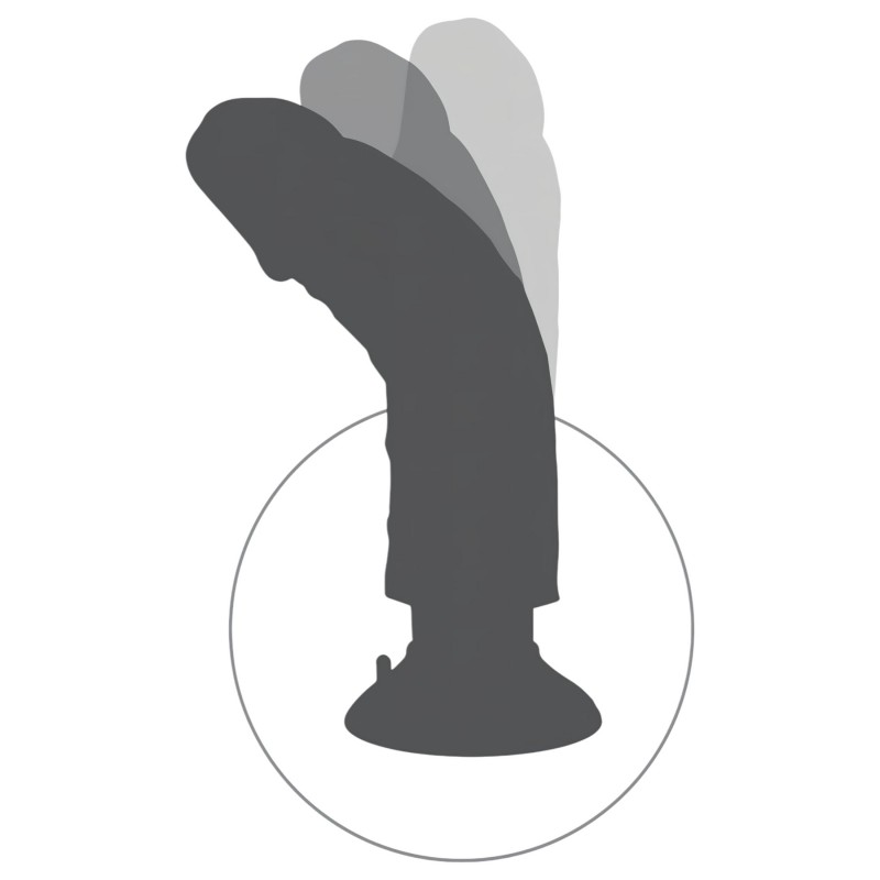 King Cock 9 - hajlítható, tapadókorongos vibrátor (26 cm, natúr) 131855 termék bemutató kép