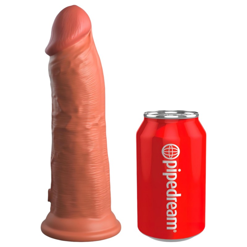King Cock Elite 8 - élethű vibrátor 20 cm (sötét natúr) 131083 termék bemutató kép