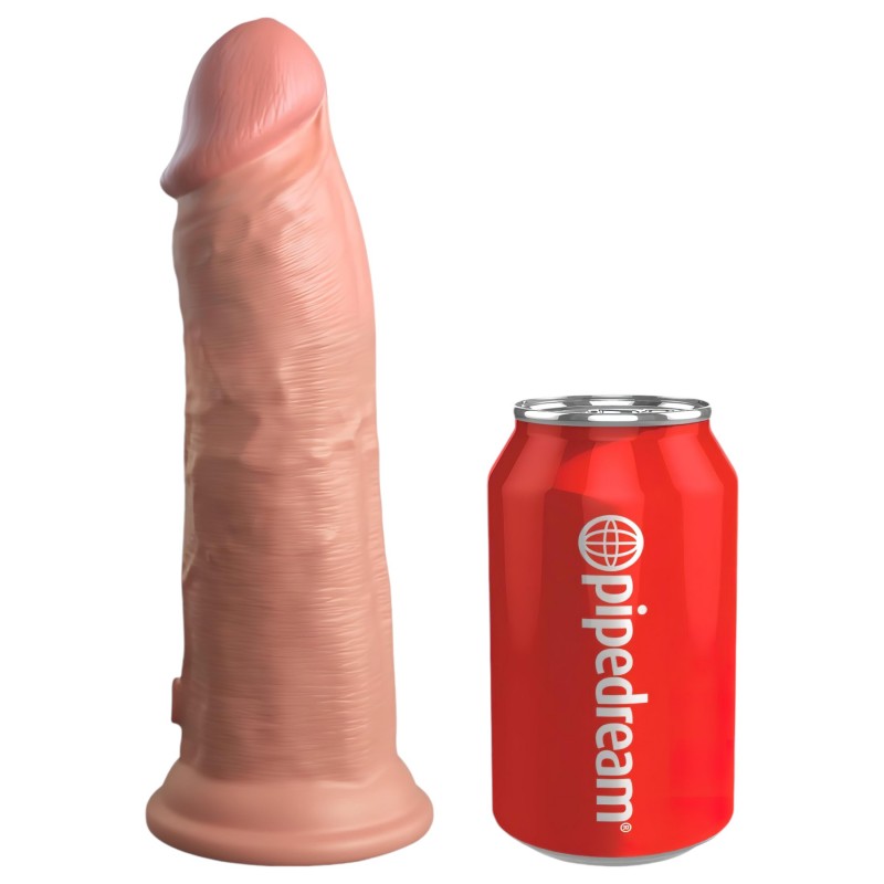 King Cock Elite 8 - tapadókorongos vibrátor (20 cm, natúr) 132072 termék bemutató kép