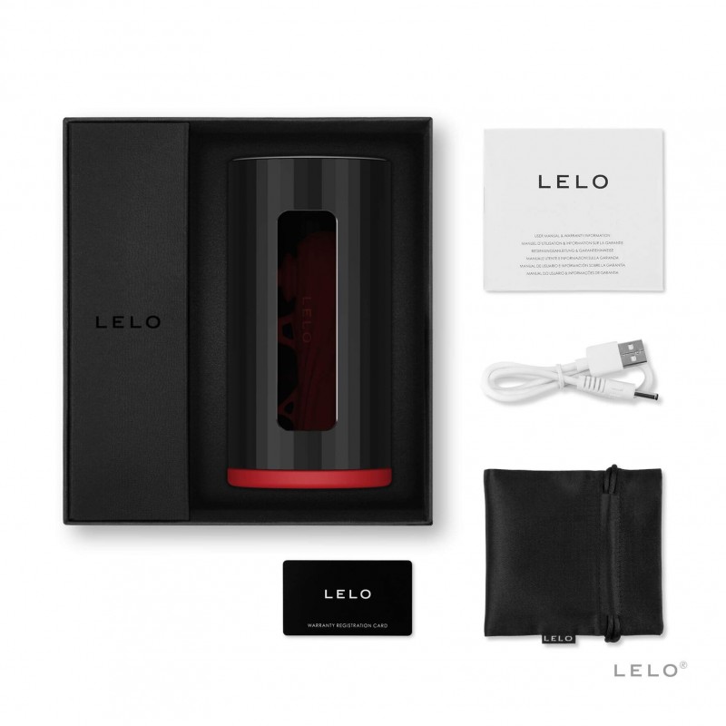 LELO F1s V2 - interaktív maszturbátor (fekete-piros) 70946 termék bemutató kép