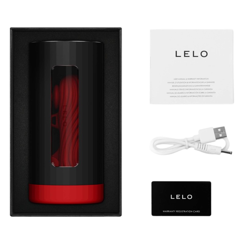LELO F1s V3 XL - interaktív maszturbátor (fekete-piros) 90761 termék bemutató kép