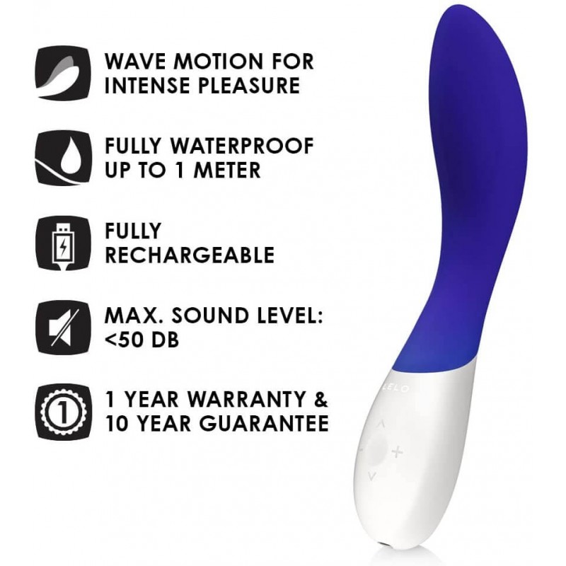 LELO Mona Wave - vízálló G-pont vibrátor (kék) 40819 termék bemutató kép