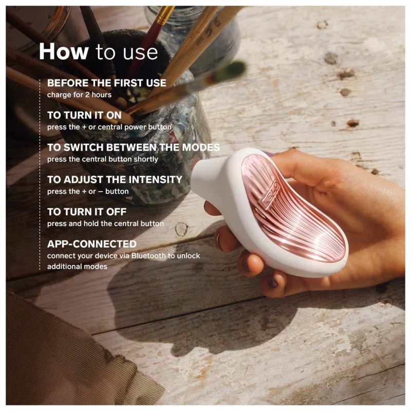 LELO Sona 3 - hanghullámos csiklóizgató (fehér) 126543 termék bemutató kép