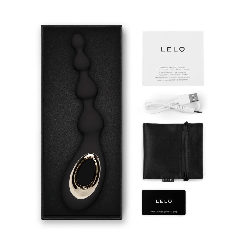 LELO Soraya Beads - akkus, vízálló anál vibrátor (fekete) 82651 termék bemutató kép