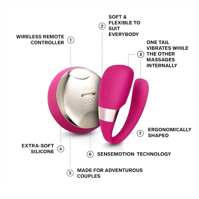 LELO Tiani 3 - szilikon párvibrátor (pink) 156600 termék bemutató kép