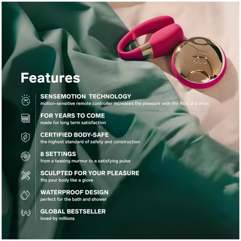 LELO Tiani 3 - szilikon párvibrátor (pink) 156602 termék bemutató kép