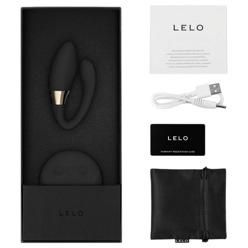 LELO Tiani Duo - akkus, szilikon párvibrátor (fekete) 164701 termék bemutató kép