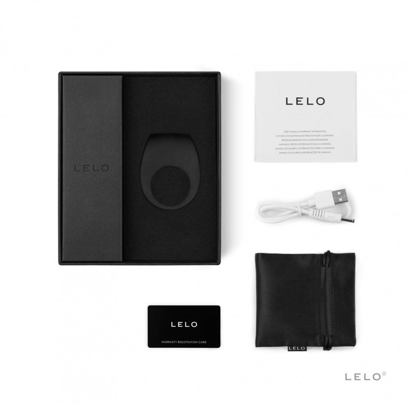 LELO Tor 2 - akkus, vibrációs péniszgyűrű (fekete) 53421 termék bemutató kép
