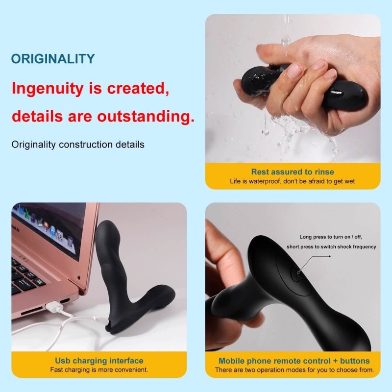 Leopard - 2 motoros prosztatavibrátor (fekete) 84737 termék bemutató kép