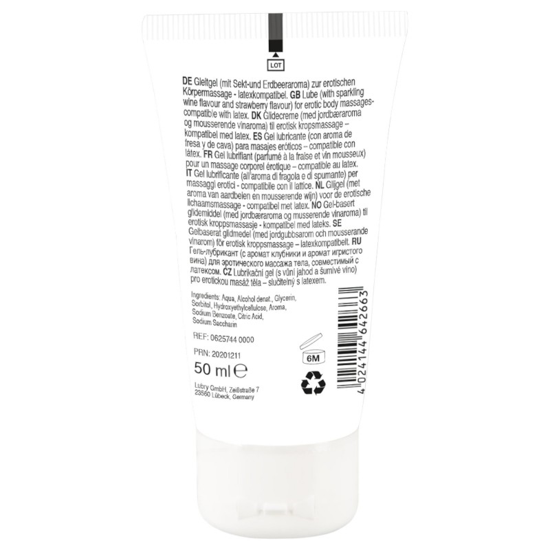 Lick it! - pezsgős-epres ízű 2in1 ehető síkosító (50 ml) 131534 termék bemutató kép