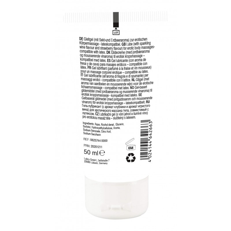 Lick it! - 2in1 ehető síkosító - pezsgő-eper (50ml) 45060 termék bemutató kép