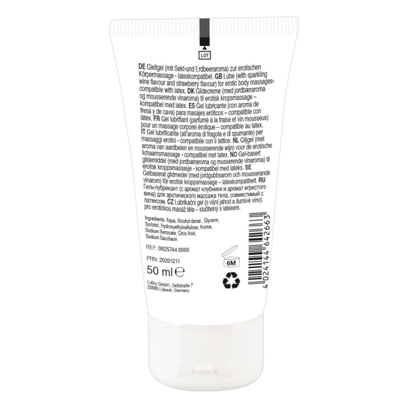 Lick it! - 2in1 ehető síkosító - pezsgő-eper (50 ml) 89453 termék bemutató kép