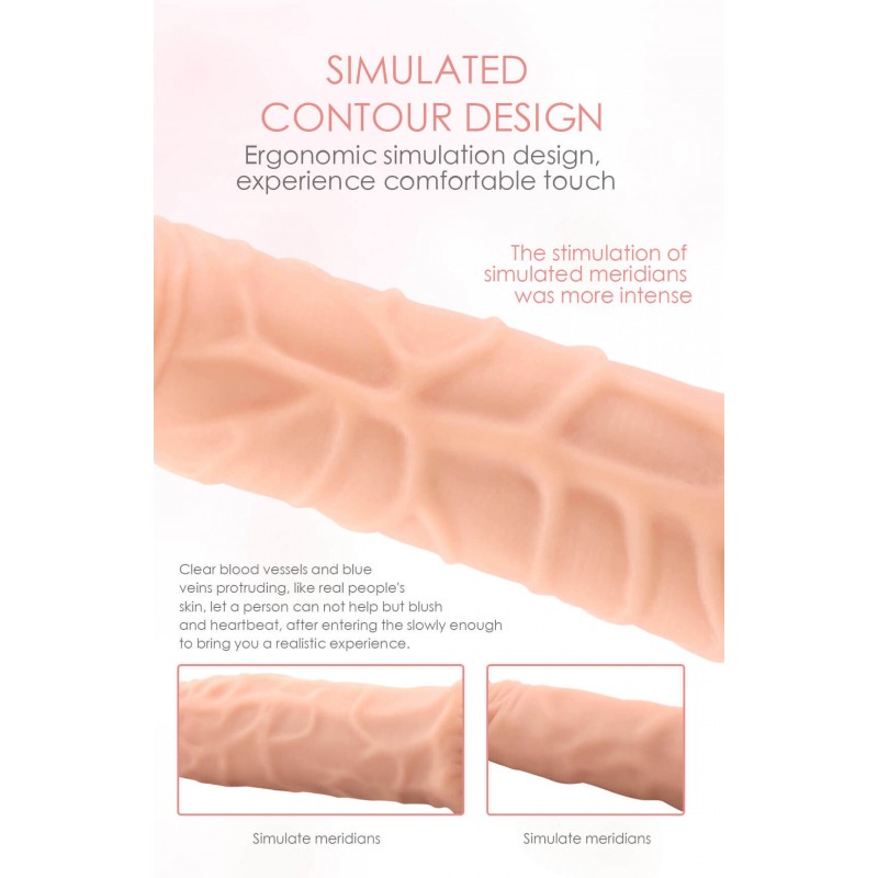 Lonely Max - élethű vibrátor (17cm) - natúr 72100 termék bemutató kép