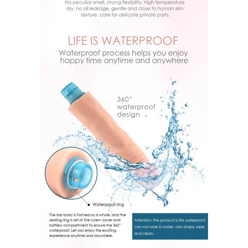 Lonely Max - élethű vibrátor (17cm) - natúr 72101 termék bemutató kép