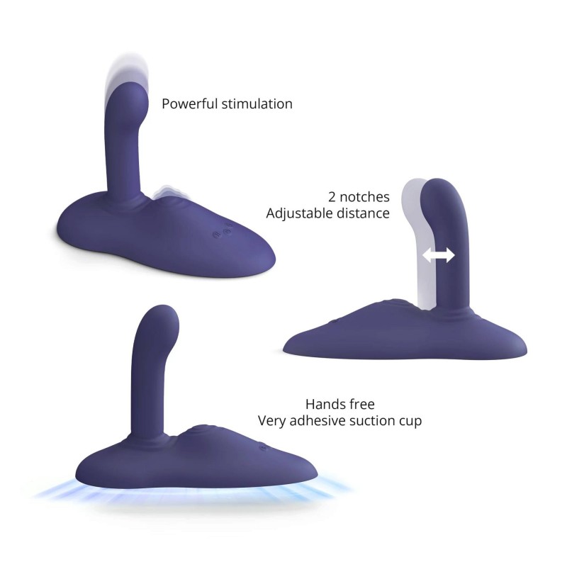 Love to Love GoFast - lökő és csiklóizgató vibrátor tapadókoronggal (kék) 171149 termék bemutató kép