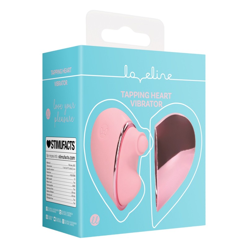 Loveline Tapping Heart - akkus csiklóizgató vibrátor (pink) 96016 termék bemutató kép